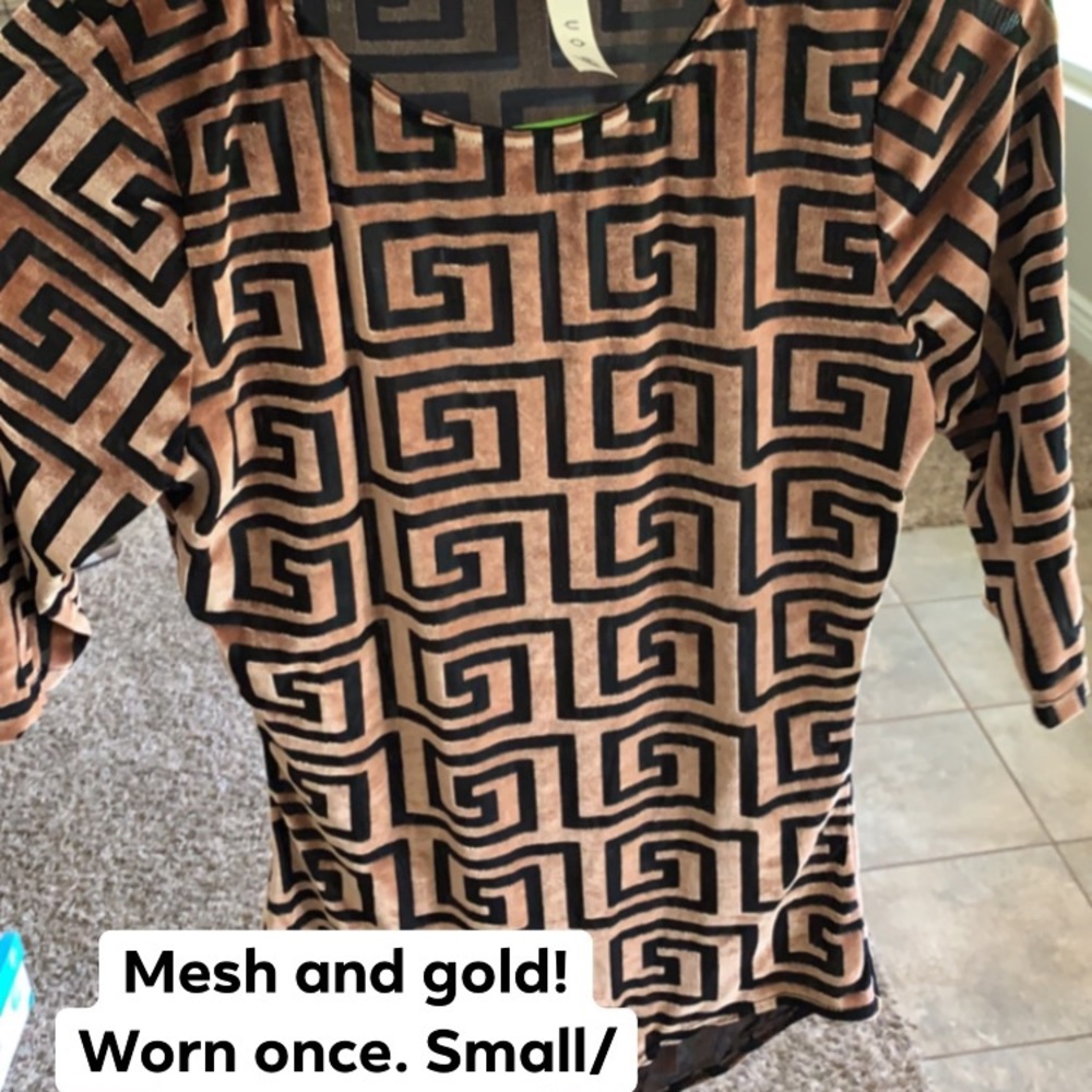 Gold & black body suit